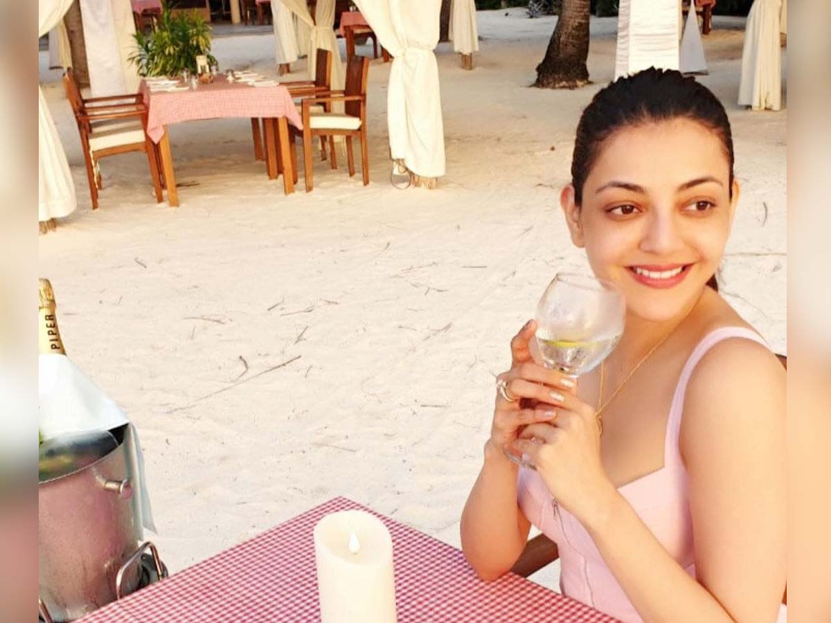 Kajal Aggarwal having Alcohol!