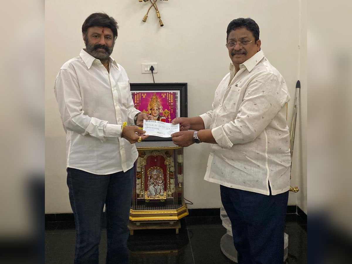 Balakrishna donates Rs 1.25 Cr