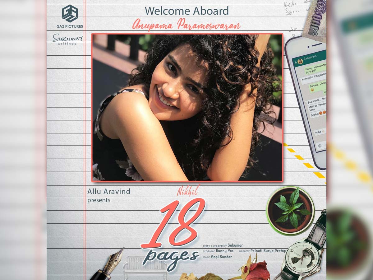 Nikhil & 18 Pages makers welcome ever smiling Anupama Parameswaran