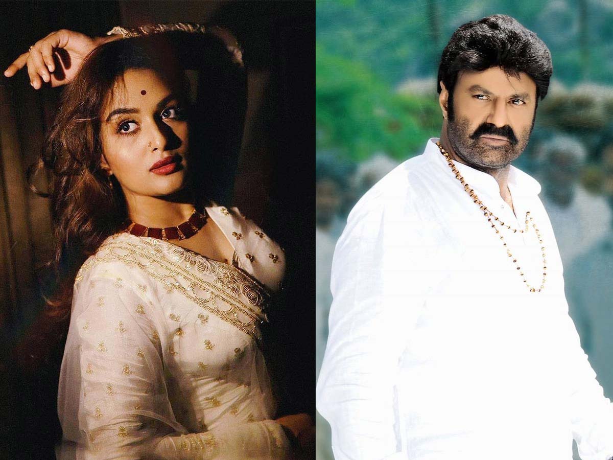 Balakrishna and Prayaga Martin : No matching on screen