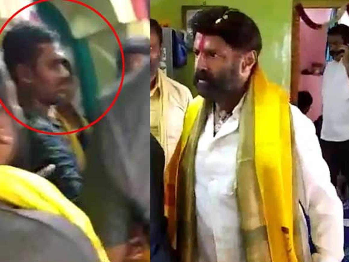 Balakrishna once again assaults a fan