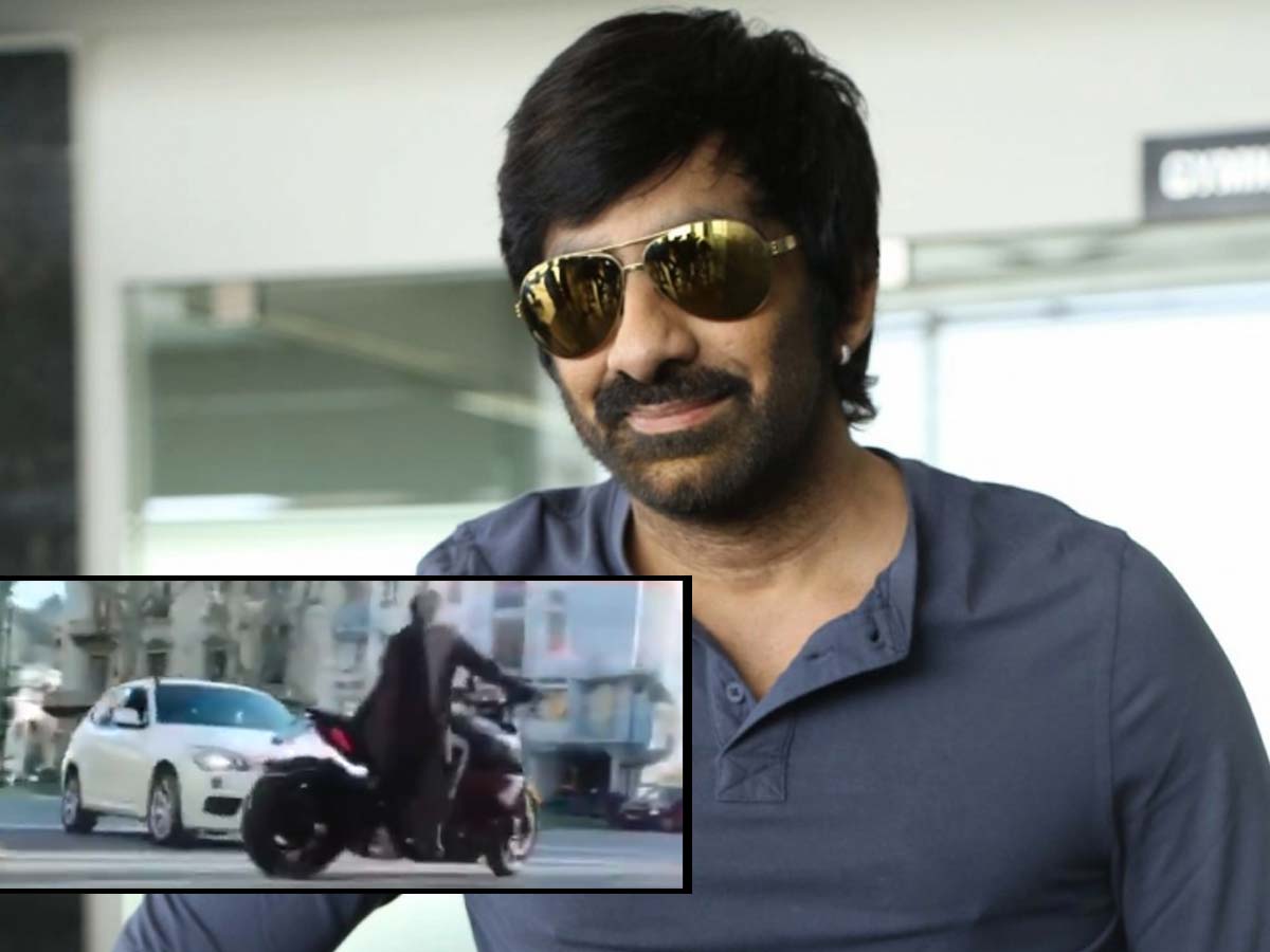 Ravi Teja breath-taking bike stunt from Khiladi is out