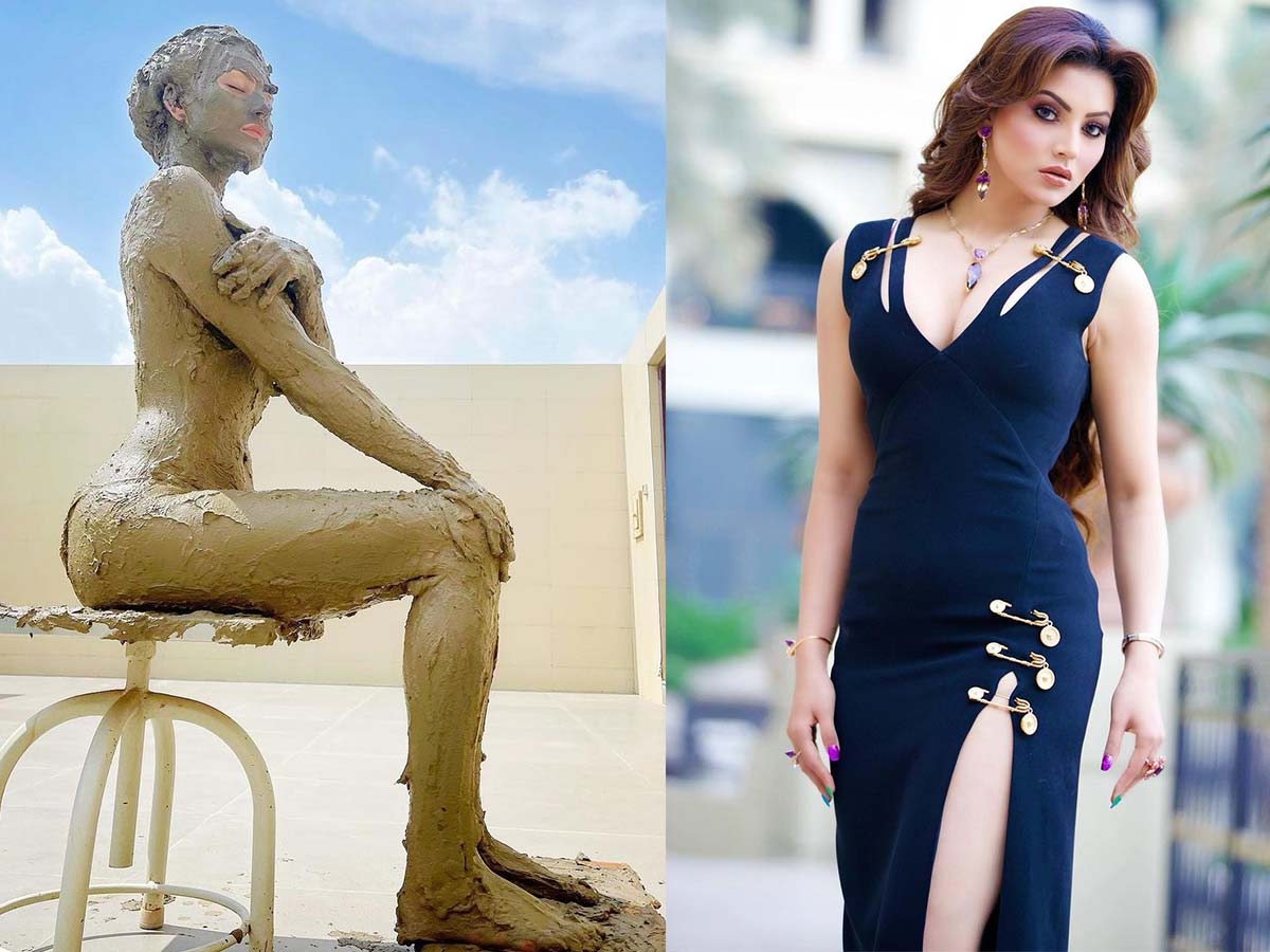 Urvashi Rautela takes mud bath