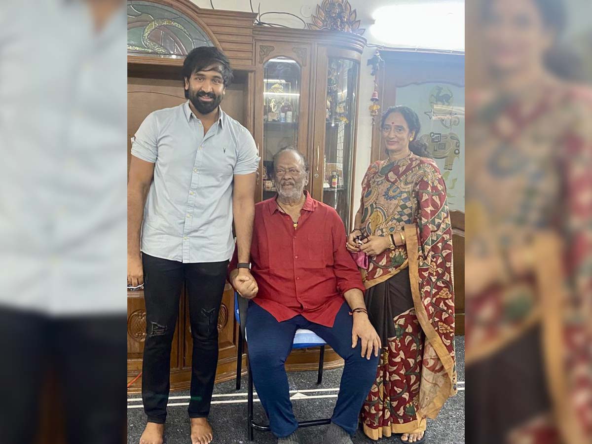 Vishnu Manchu takes blessings of original Rebel Star Krishnam Raju