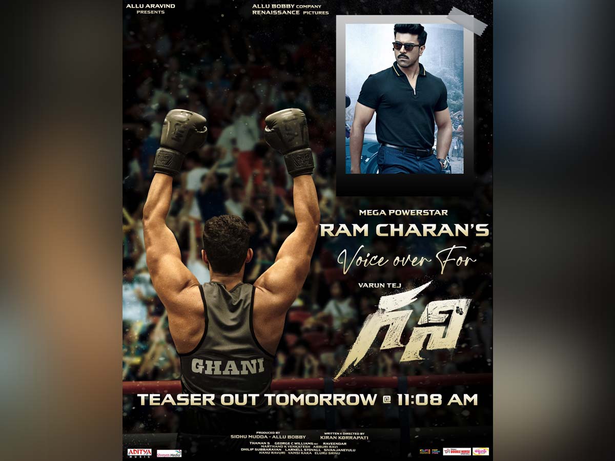 Ram Charan voice over for Ghani teaser